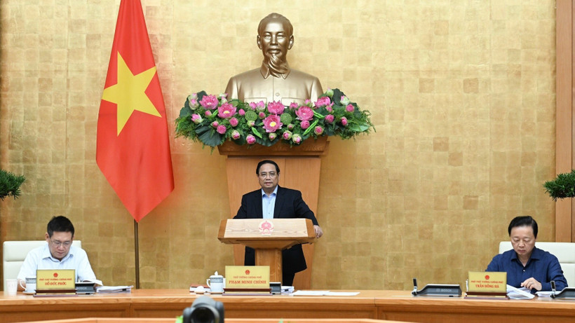 Thủ tướng Phạm Minh Chính chủ trì Phiên họp Chính phủ chuyên đề xây dựng pháp luật tháng 9/2025. (Ảnh: Trần Hải)
