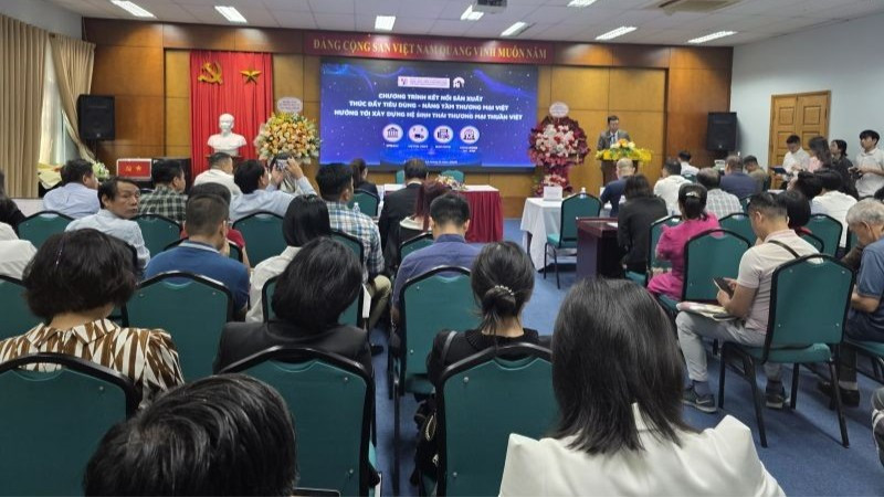 Chương trình Kết nối sản xuất-Thúc đẩy tiêu dùng-Nâng tầm thương mại Việt. (Ảnh: KIM DUNG)