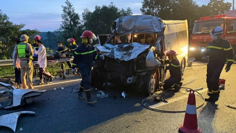 Hiện trường vụ tai nạn. (Ảnh: Công an cung cấp)