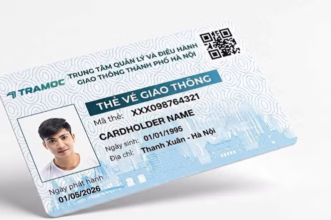 Hình dạng thẻ liên thông giao thông công cộng tại Hà Nội.