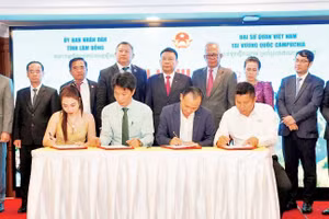 Doanh nghiệp Lâm Đồng và Campuchia ký kết hợp tác đầu tư.