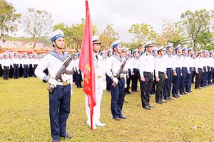 Các chiến sĩ mới sẵn sàng bước vào mùa huấn luyện đầu tiên trong quân ngũ. (Ảnh CTV)