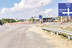 Nút giao đường đông-tây với các tuyến đường khác trên địa bàn phường Khánh Hòa, thành phố Cần Thơ.