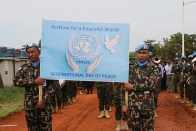 Phái bộ An ninh lâm thời của Liên hợp quốc tại khu vực Abyei tổ chức buổi tuần hành đi bộ nhân Ngày Quốc tế Hòa bình.