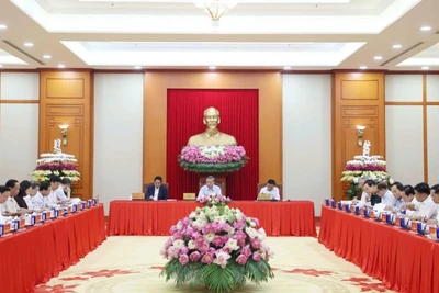 Quang cảnh buổi làm việc. (Ảnh: Thống Nhất/TTXVN)