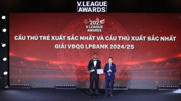 Lễ trao các giải thưởng tại V.League Awards 2025.