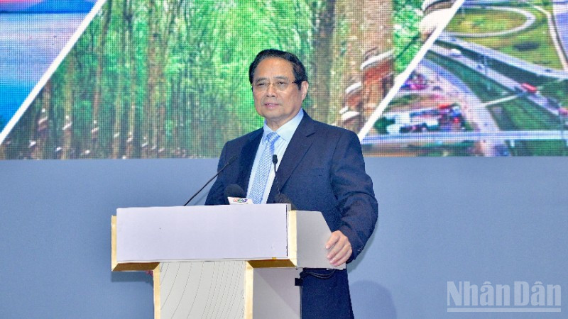 Thủ tướng Chính phủ Phạm Minh Chính phát biểu ý kiến tại hội nghị. (Ảnh: Thanh Giang)