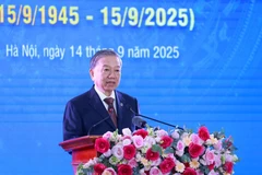 Tổng Bí thư Tô Lâm phát biểu tại Lễ đón nhận Huân chương Hồ Chí Minh và kỷ niệm 80 năm Ngày truyền thống Thông tấn xã Việt Nam(15/9/1945-15/9/2025). Ảnh: Lâm Khánh/TTXVN