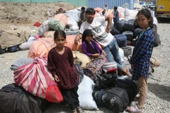 Những người tị nạn Afghanistan mới đến định cư tại một trại tạm thời ở Kabul, Afghanistan, ngày 29/6/2025. (Ảnh: TÂN HOA XÃ)