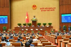 Quốc hội biểu quyết thông qua Nghị quyết về thí điểm một số cơ chế, chính sách đặc thù để thực hiện các dự án lớn, quan trọng trên địa bàn Thủ đô. (Ảnh: DUY LINH)