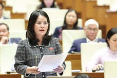 Đại biểu Nguyễn Hoàng Bảo Trân (Đoàn Thành phố Hồ Chí Minh). (Ảnh: DUY LINH)