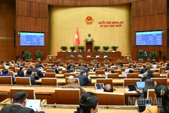 Quốc hội làm việc tại hội trường. (Ảnh: DUY LINH)