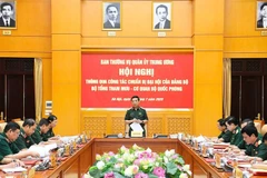 Đại tướng Phan Văn Giang chủ trì hội nghị. (Ảnh: Cổng thông tin điện tử Bộ Quốc phòng)