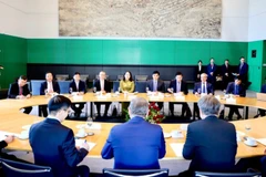Phó Chủ tịch nước Võ Thị Ánh Xuân hội đàm với Phó Chủ tịch Quốc hội Liên bang Đức Bodo Ramelow. (Ảnh: TTXVN)