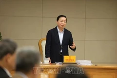 Phó Thủ tướng Trần Hồng Hà phát biểu tại cuộc họp. (Ảnh: TTXVN)