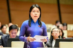 Đại biểu Nguyễn Thị Ngọc Xuân (Đoàn đại biểu Thành phố Hồ Chí Minh). (Ảnh: DUY LINH)