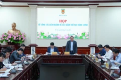 Bộ trưởng Tư pháp Nguyễn Hải Ninh phát biểu tại cuộc họp. (Ảnh: TL)