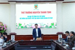 Thứ trưởng Tư pháp Nguyễn Thanh Tịnh, Tổ trưởng Tổ công tác phát biểu tại cuộc họp. (Ảnh: TL)