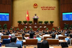 Quốc hội thông qua Luật sửa đổi, bổ sung một số điều của Luật Mặt trận Tổ quốc Việt Nam, Luật Công đoàn, Luật Thanh niên và Luật Thực hiện dân chủ ở cơ sở. (Ảnh: DUY LINH)