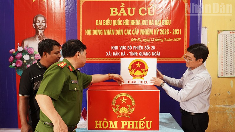 Bảo đảm an ninh, an toàn cho ngày bầu cử tại các điểm bỏ phiếu trên địa bàn xã Đăk Hà