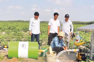 Điện mặt trời kết hợp biến tần cho máy bơm giúp nông dân giảm đáng kể tiền điện, không còn phụ thuộc nhiều vào điện lưới.