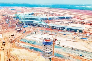Sân bay quốc tế Long Thành đang khẩn trương thi công. (Ảnh THIÊN VƯƠNG)