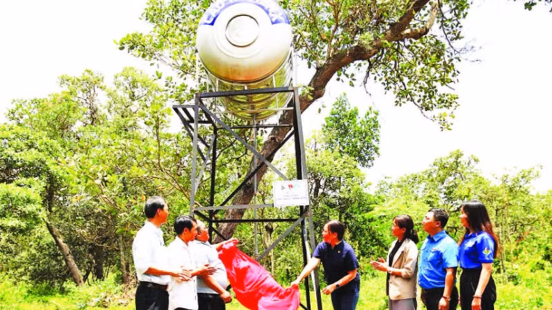 Công trình nước sạch tập trung tại xã Đắk Ơ, tỉnh Đồng Nai được đầu tư từ nguồn xã hội hóa.