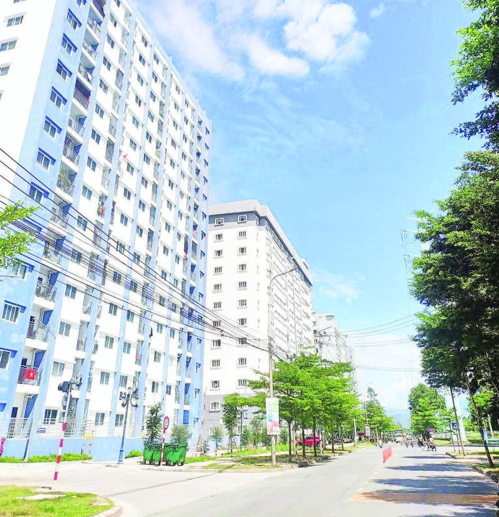 Khu chung cư nhà ở xã hội khu công nghiệp Hòa Khánh, phường Liên Chiểu, thành phố Đà Nẵng.