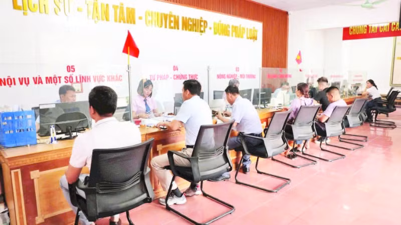 Trung tâm Phục vụ hành chính công xã Đoan Hùng nâng cao chất lượng giải quyết các thủ tục hành chính.