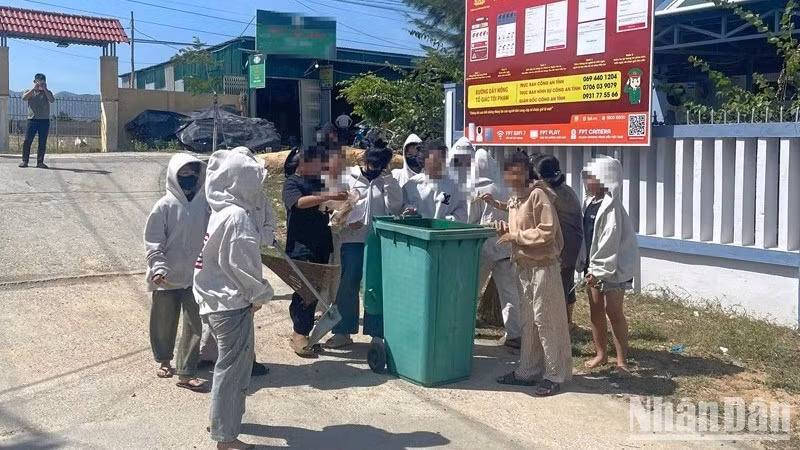 Thanh thiếu niên tham gia lao động công ích để sửa sai và tự cảm hóa mình, không tái diễn hành vi vi phạm pháp luật