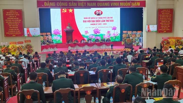 Quang cảnh Đại hội Đảng bộ Quân sự thành phố Cần Thơ lần thứ XIII, nhiệm kỳ 2025-2030