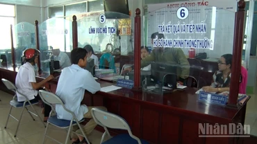 Bộ phận một cửa của đơn vị hành chính cấp xã tại thành phố Cần Thơ.