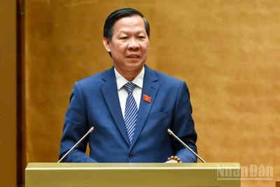 Chủ nhiệm Ủy ban Kinh tế và Tài chính của Quốc hội Phan Văn Mãi. (Ảnh: THỦY NGUYÊN)