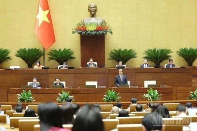 Bộ trưởng Giáo dục và Đào tạo Nguyễn Kim Sơn phát biểu. (Ảnh: DUY LINH)