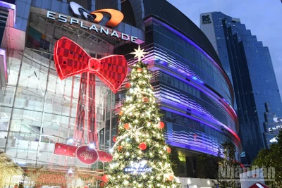 Từ đầu tháng đến nay, cây thông Noel tại hàng chục địa điểm tại Bangkok báo hiệu mùa Giáng sinh đã đến.