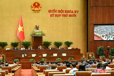 Quang cảnh phiên họp của Quốc hội. (Ảnh: DUY LINH)