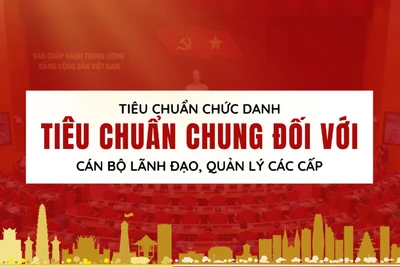 [Infographic] Tiêu chuẩn chức danh đối với cán bộ, lãnh đạo quản lý các cấp