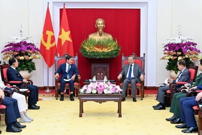 Quang cảnh buổi tiếp tại Trụ sở Trung ương Đảng. (Ảnh: ĐĂNG KHOA)