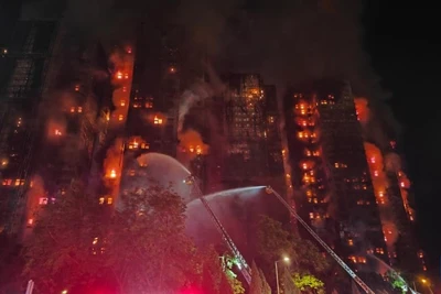 Hiện trường vụ cháy. (Ảnh: Xinhua)