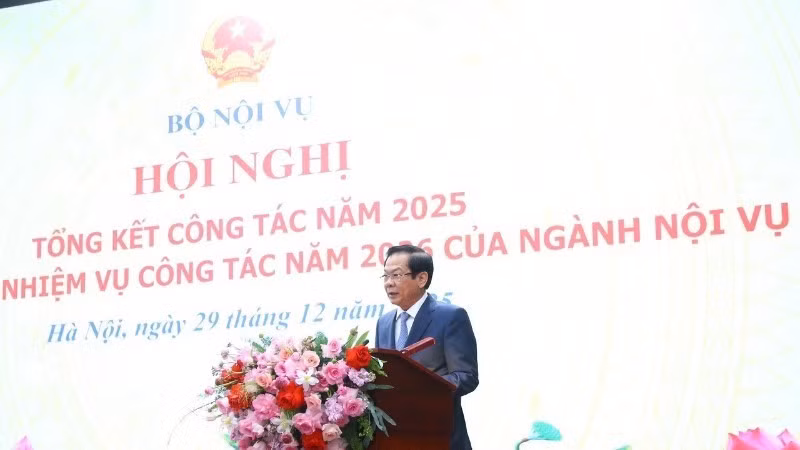 Bộ trưởng Nội vụ Đỗ Thanh Bình phát biểu khai mạc hội nghị.