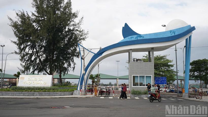 Cảng cá Thọ Quang mang diện mạo mới sau khi được nâng cấp, mở rộng.