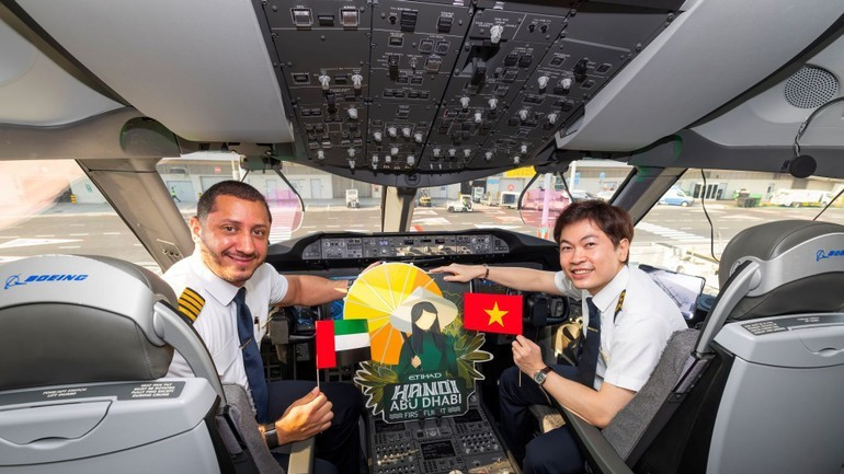 Etihad khai trương đường bay thẳng Hà Nội-Abu Dhabi, mở rộng kết nối Việt Nam và Trung Đông. (Ảnhh: TRUNG HIẾU)