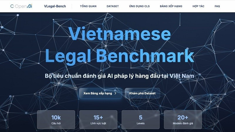 VLegal-Bench, bộ tiêu chuẩn đánh giá AI pháp lý do C-OpenAI phát triển.