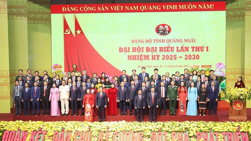 Ban Chấp hành Đảng bộ tỉnh Quảng Ngãi nhiệm kỳ 2025-2030.