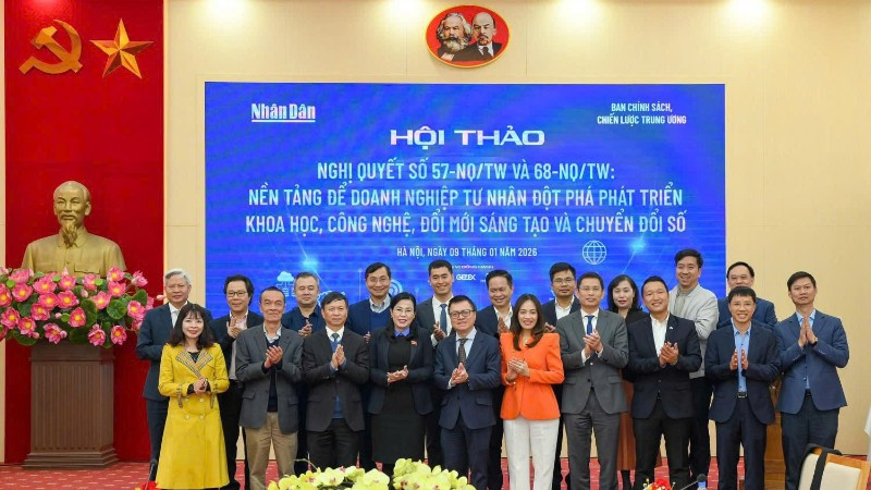Báo Nhân Dân và Ban Chính sách và Chiến lược Trung ương tổ chức Hội thảo về Nghị quyết 57 và Nghị quyết 68.