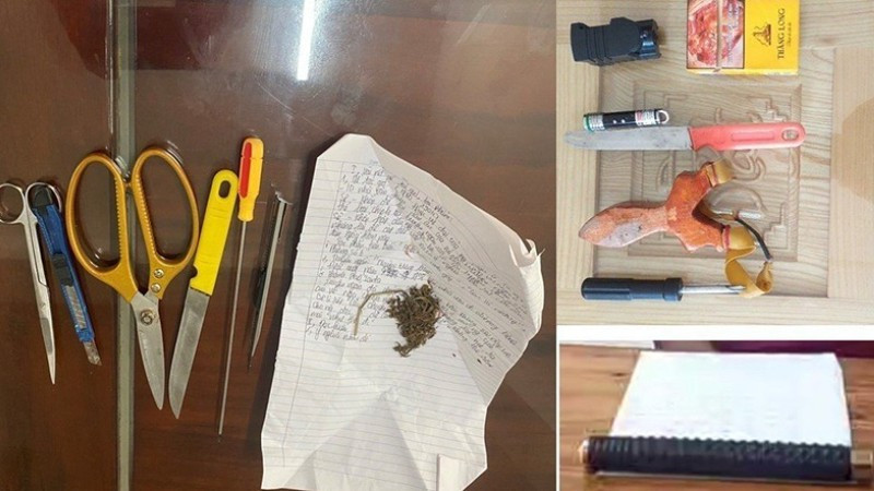 Hung khí và ma túy học sinh Thanh Hóa từng mang đến trường học.