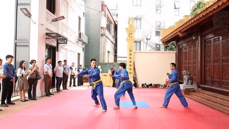 Võ đường Vovinam tại căn nhà nhỏ của ông Bạch Ngọc Chiến.