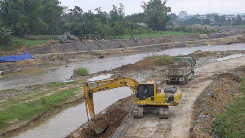 Mặt bằng không liền thửa đã ảnh hưởng nhiều tới tiến độ thi công Dự án Quản lý đa thiên tai lưu vực sông Nậm Rốm tại tỉnh Điện Biên. 