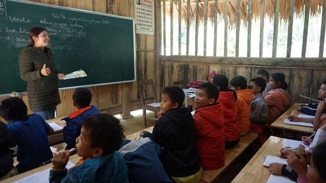 Một lớp học vùng cao. 