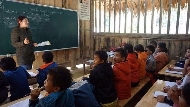 Một lớp học vùng cao. 